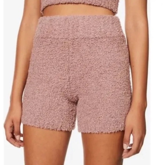 Skims Cozy Knit Rose Clay Shorts Size S/M - Picture 2 of 5